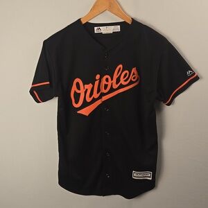 Majestic Youth Baltimore Orioles MLB Black Jersey Sz L 14-16 Coolbase Athleisure